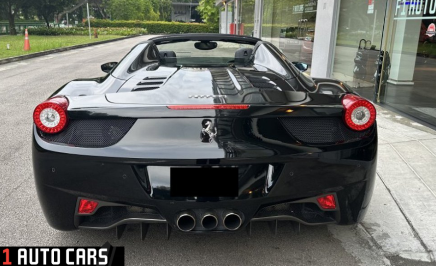 2012 Ferrari 458 Spider (COE till 07/2032)